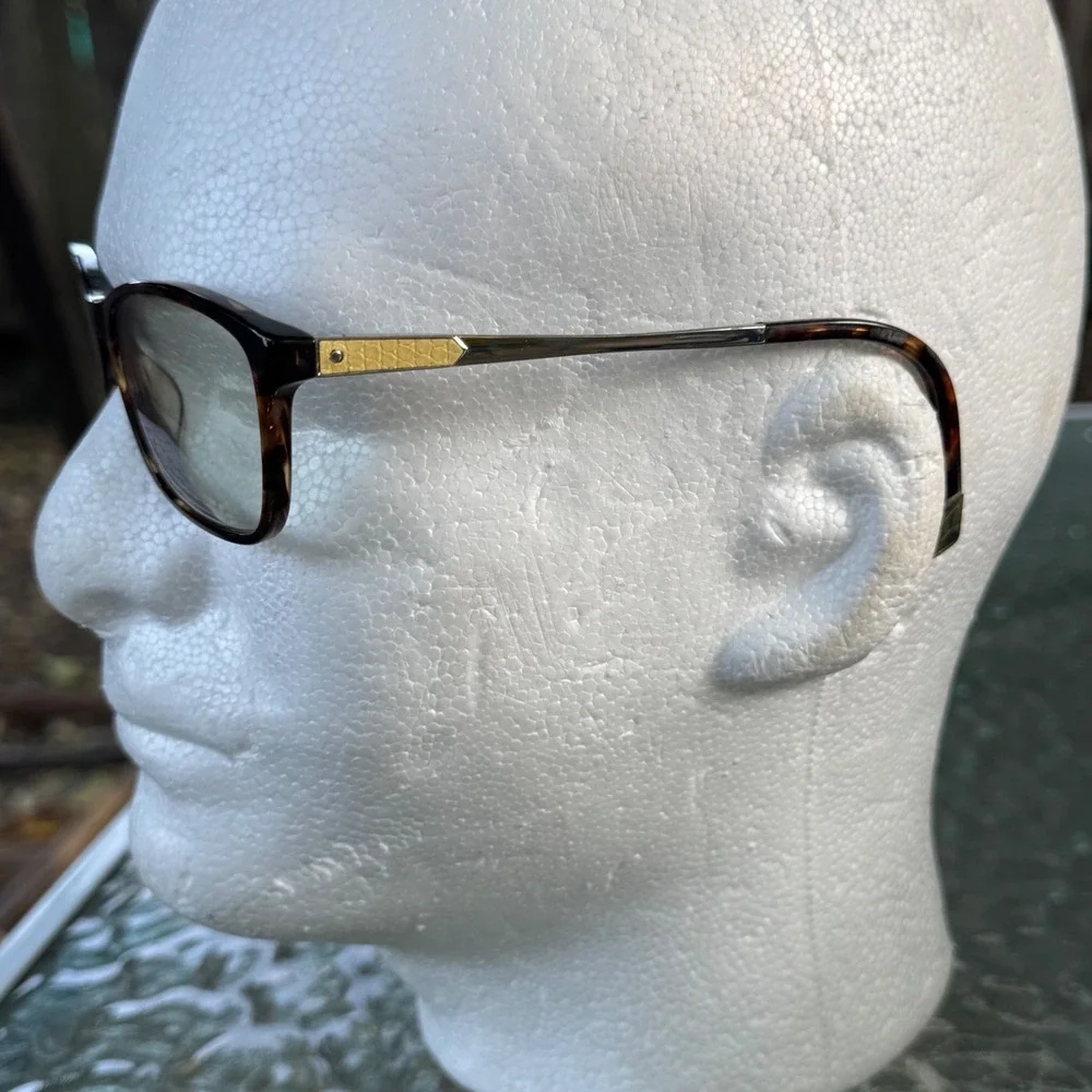 Furla Zizi VU4950KN Tortoise Shell Eyeglasses Frames Yellow Accent Chic Boho